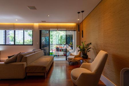 Sala de Estar de apartamento à venda com 3 quartos, 121m² em Indianópolis, São Paulo