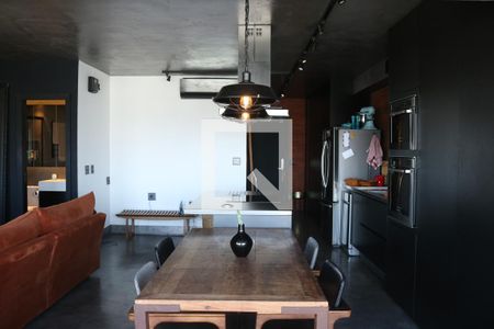 Sala e Cozinha Integrada de apartamento à venda com 1 quarto, 78m² em Barra Funda, São Paulo