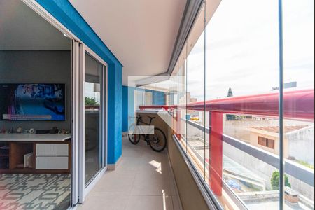 Varanda da Sala de apartamento à venda com 3 quartos, 134m² em Vila Assunção, Santo André