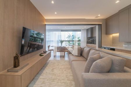 Sala de apartamento à venda com 2 quartos, 81m² em Brooklin, São Paulo