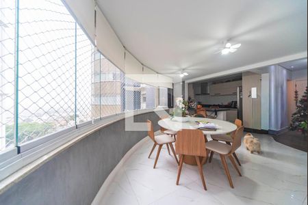 Varanda da Sala de apartamento à venda com 3 quartos, 126m² em Vila Scarpelli, Santo André