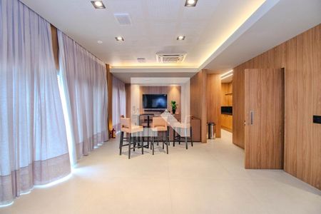 Área comum - Salão de festas de kitnet/studio à venda com 1 quarto, 52m² em Petrópolis, Porto Alegre