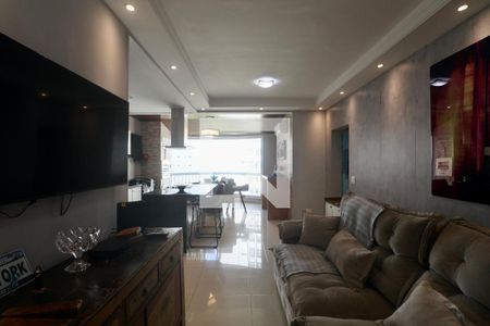 Sala de apartamento para alugar com 1 quarto, 68m² em Sítio Paecara (vicente de Carvalho), Guarujá