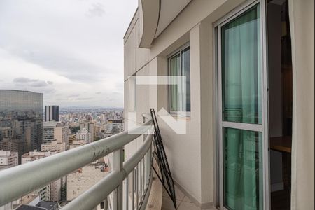 Varanda da Sala de apartamento para alugar com 1 quarto, 50m² em Consolação, São Paulo
