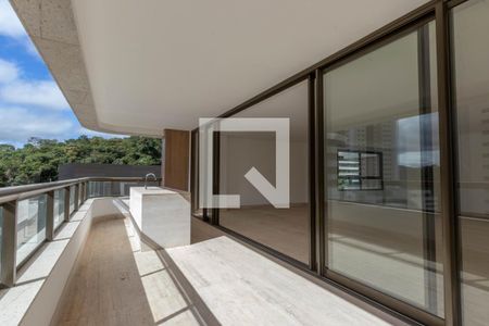 Varanda da Sala de apartamento à venda com 4 quartos, 377m² em Vale do Sereno, Nova Lima