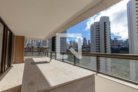 Varanda da Sala de apartamento à venda com 4 quartos, 377m² em Vale do Sereno, Nova Lima