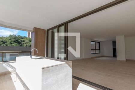 Varanda da Sala de apartamento à venda com 4 quartos, 377m² em Vale do Sereno, Nova Lima