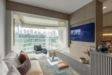 Sala de apartamento à venda com 2 quartos, 65m² em Jardim Caravelas, São Paulo