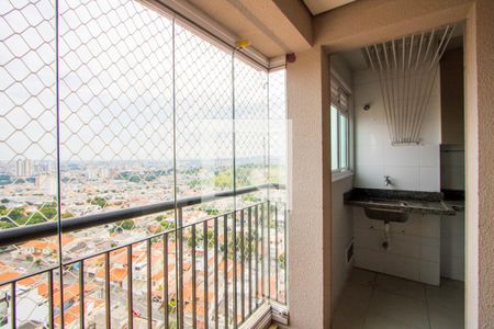 Varanda da Sala/Cozinha de apartamento para alugar com 3 quartos, 60m² em Vila Pires, Santo André