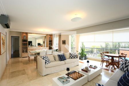 Sala de apartamento à venda com 3 quartos, 129m² em Real Parque, São Paulo