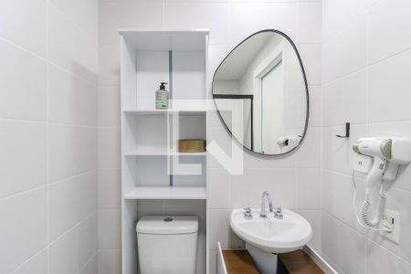 Banheiro de kitnet/studio à venda com 1 quarto, 27m² em Campo Belo, São Paulo