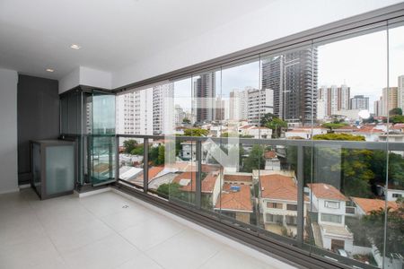 Varanda dos Ambientes Integrados e Suíte de apartamento para alugar com 1 quarto, 50m² em Vila Anglo Brasileira, São Paulo