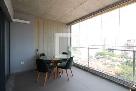 Varanda de kitnet/studio para alugar com 1 quarto, 46m² em Itaim Bibi, São Paulo