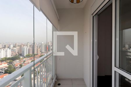 Varanda da Suíte 3 de apartamento para alugar com 3 quartos, 124m² em Vila Scarpelli, Santo André