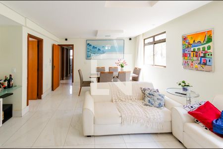 Sala de apartamento à venda com 3 quartos, 101m² em Buritis, Belo Horizonte