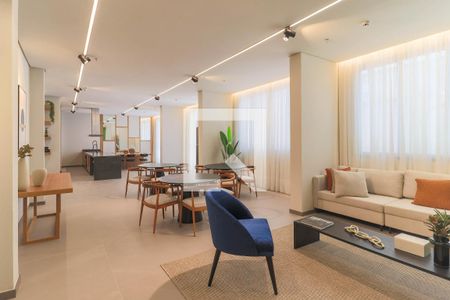 Área comum - Espaço Gourmet de kitnet/studio à venda com 1 quarto, 24m² em Vila Cordeiro, São Paulo