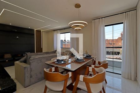 Sala de Jantar de casa à venda com 3 quartos, 150m² em Vila Camilópolis, Santo André