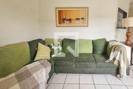Sala de apartamento para alugar com 1 quarto, 60m² em Jardim Três Marias, Guarujá
