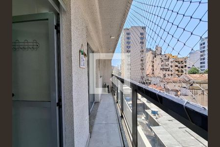 Varanda  de apartamento à venda com 1 quarto, 43m² em Centro, Rio de Janeiro