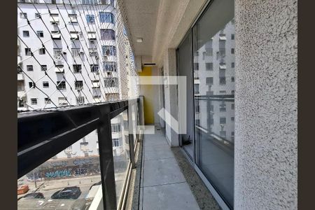 Varanda  de apartamento à venda com 1 quarto, 43m² em Centro, Rio de Janeiro