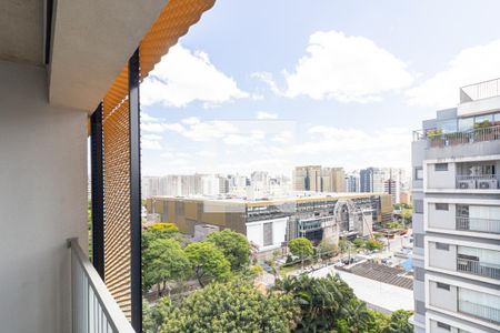Varanda de kitnet/studio para alugar com 1 quarto, 22m² em Indianópolis, São Paulo
