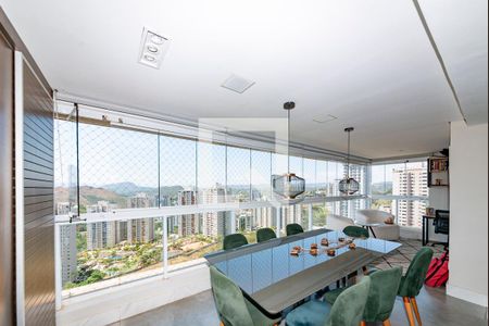 Varanda da Sala de apartamento à venda com 4 quartos, 154m² em Vila da Serra, Nova Lima