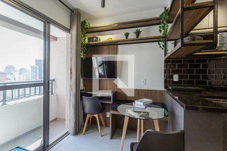 Sala de apartamento para alugar com 1 quarto, 25m² em Vila Nova Conceição, São Paulo