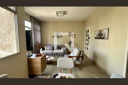 Sala  de apartamento à venda com 3 quartos, 74m² em Lourdes, Belo Horizonte