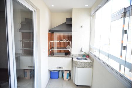 Varanda gourmet de apartamento à venda com 3 quartos, 108m² em Campestre, Santo André