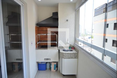 Varanda gourmet de apartamento à venda com 3 quartos, 108m² em Campestre, Santo André