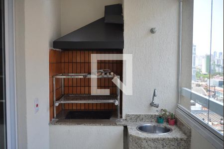 Varanda gourmet de apartamento à venda com 3 quartos, 108m² em Campestre, Santo André