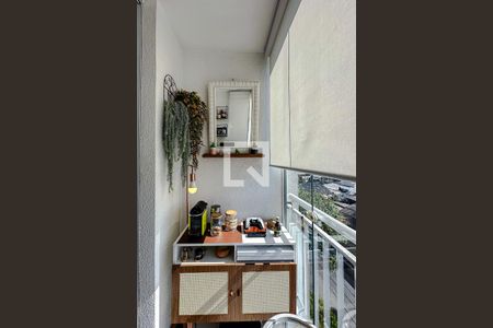 Varanda da Sala de apartamento à venda com 2 quartos, 47m² em Jardim Sabara, São Paulo