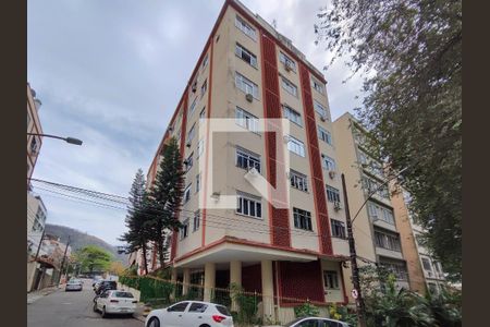 Fachada e portaria de apartamento à venda com 1 quarto, 70m² em Grajaú, Rio de Janeiro