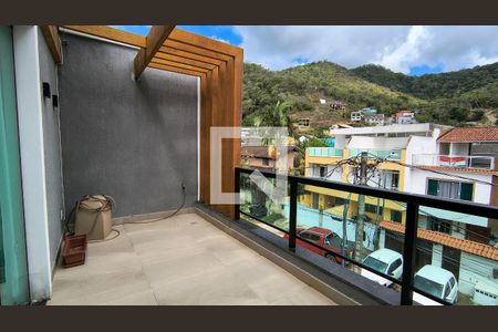Varanda da Suíte 1 de casa de condomínio à venda com 3 quartos, 196m² em Vargem Grande, Rio de Janeiro