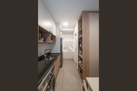 Cozinha de kitnet/studio para alugar com 1 quarto, 27m² em Jardim das Acacias, São Paulo