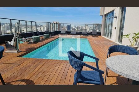 Área comum - Piscina de kitnet/studio para alugar com 1 quarto, 30m² em Cidade Monções, São Paulo