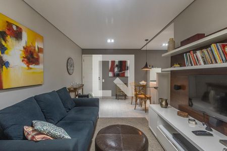 Sala de apartamento à venda com 1 quarto, 43m² em Indianópolis, São Paulo