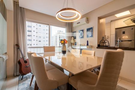 Sala de Jantar de apartamento à venda com 1 quarto, 58m² em Indianópolis, São Paulo