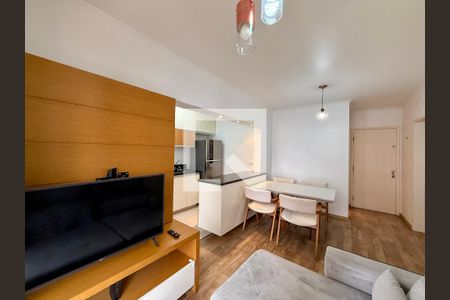 Sala de apartamento para alugar com 1 quarto, 50m² em Brooklin, São Paulo