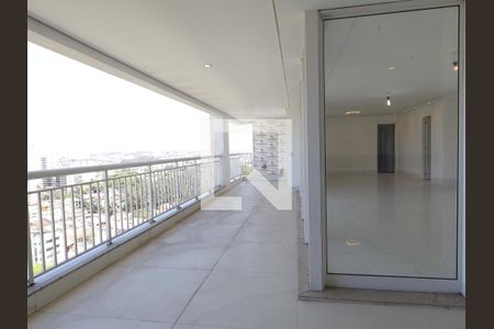 Varanda da Sala de apartamento para alugar com 3 quartos, 121m² em Jardim Monte Kemel, São Paulo