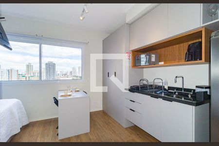 Cozinha de kitnet/studio para alugar com 1 quarto, 21m² em Belenzinho, São Paulo