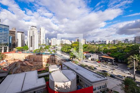 Sala/Cozinha - Vista de apartamento à venda com 1 quarto, 26m² em Pinheiros, São Paulo