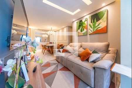 Sala de apartamento à venda com 3 quartos, 81m² em Campestre, Santo André