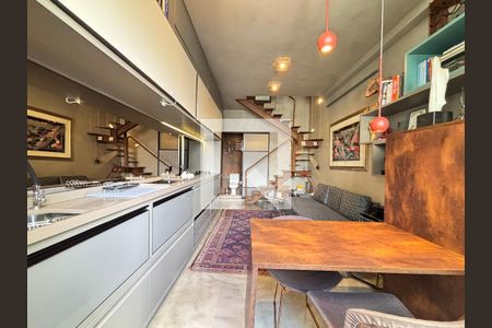 Sala/Cozinha de apartamento à venda com 1 quarto, 45m² em Vila Olímpia, São Paulo