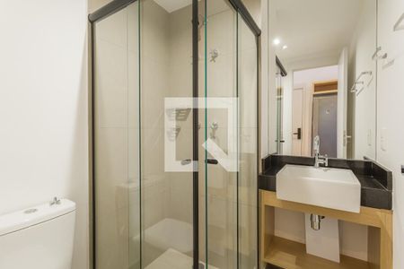 Banheiro de kitnet/studio para alugar com 1 quarto, 24m² em Vila Olímpia, São Paulo