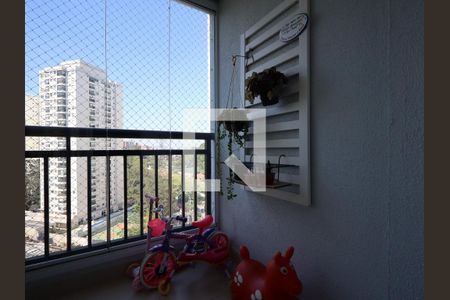 Varanda da Sala de apartamento à venda com 2 quartos, 73m² em Vila Andrade, São Paulo