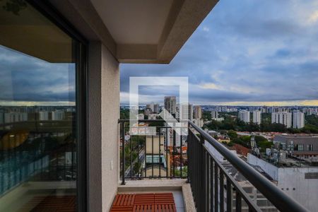 Studio - Varanda de kitnet/studio para alugar com 1 quarto, 27m² em Santo Amaro, São Paulo