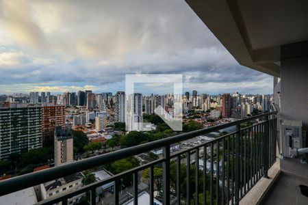 Studio - Varanda de kitnet/studio para alugar com 1 quarto, 27m² em Santo Amaro, São Paulo