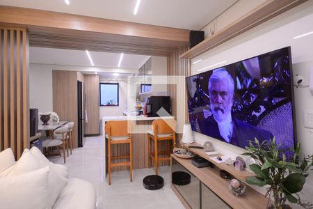 Sala/Cozinha  de apartamento à venda com 2 quartos, 52m² em Vila Moinho Velho, São Paulo