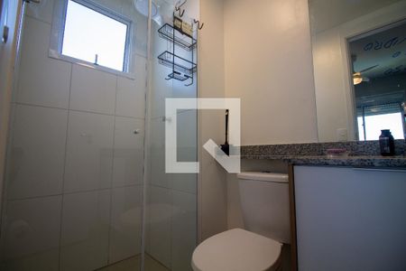 Banheiro da Suíte de apartamento à venda com 1 quarto, 27m² em Campo Belo, São Paulo